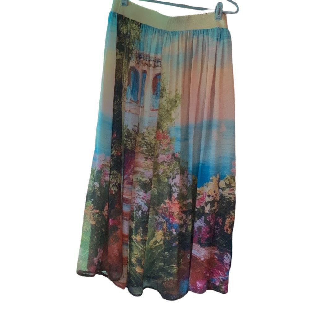 Aratta Fashion Maxi Skirt Polyester & Cotton Vintage Inspired Size Medium
